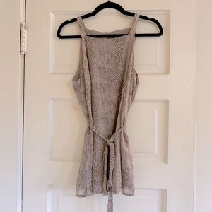 Banana Republic Animal Print Sleeveless Tank Blouse in Purple